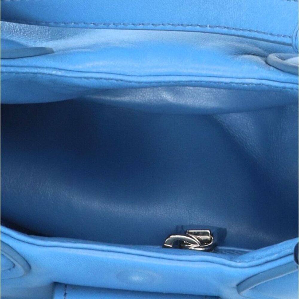 Prada Moon Nappa Leather 2-Way Shoulder Handbag Light Blue - Picture 3 of 5